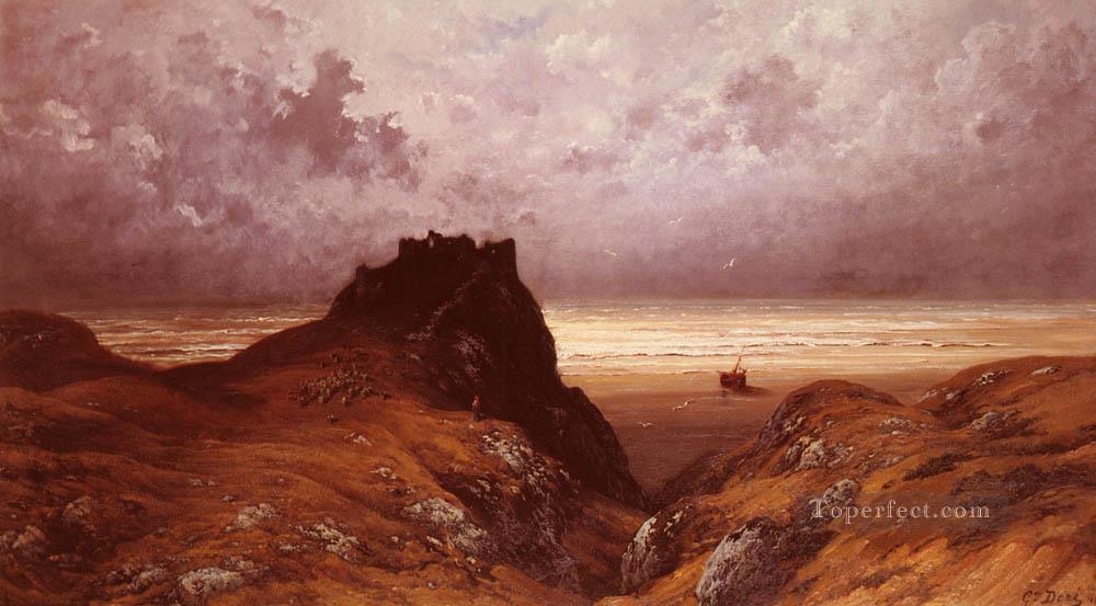 Castle On The Isle Of Skye landscape Gustave Dore Oil Paintings